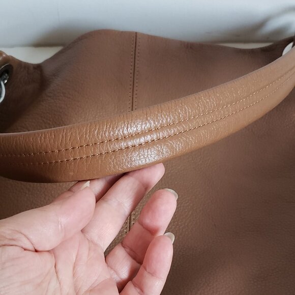 SIMPLY VERA WANG Leather Oversized Bag Huge Snap Hook Minimalist - Picture 7 of 16